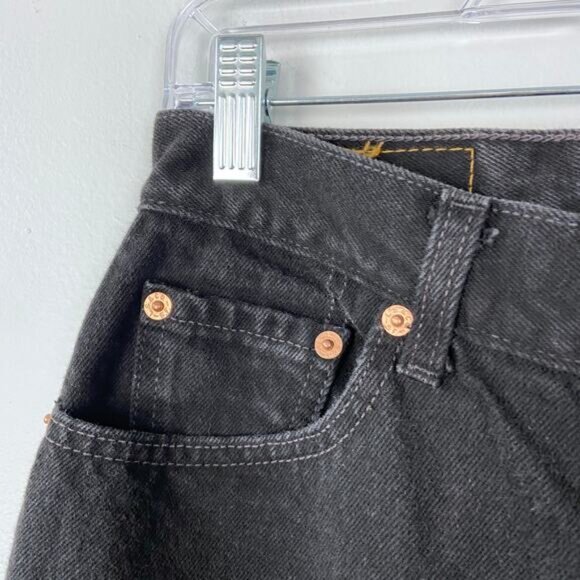 Levi's 550 Relaxed Fit Tapered Leg Jeans Black Cotton 90s '99 Y2k Vintage Sz 12 - Picture 3 of 12